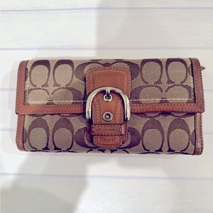 COACH Signature Soho Buckle Trifold Wallet
